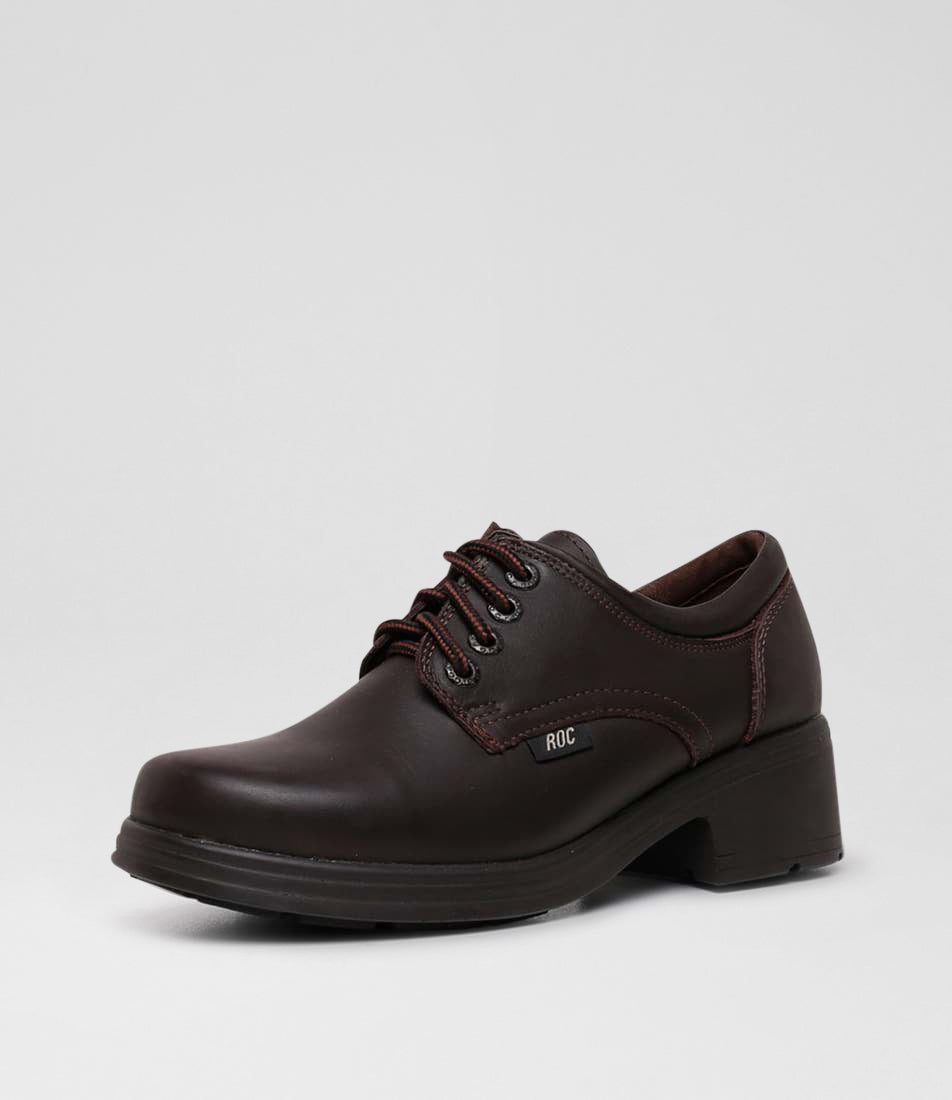 Dakota Senior Brown Smooth Saddle Leather Heeled School Shoes