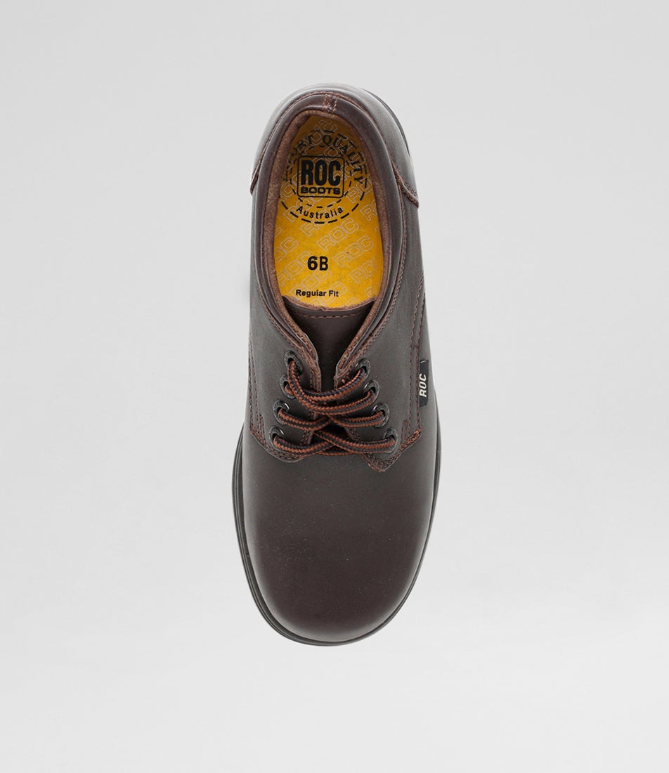 Dakota Senior Brown Smooth Saddle Leather Heeled School Shoes
