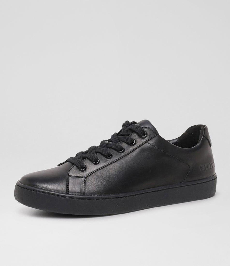 Coupe Senior Black Leather Sneakers