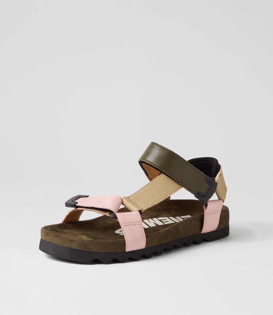 Sandal Tooth Wedge Blush Camo Leather Sandals