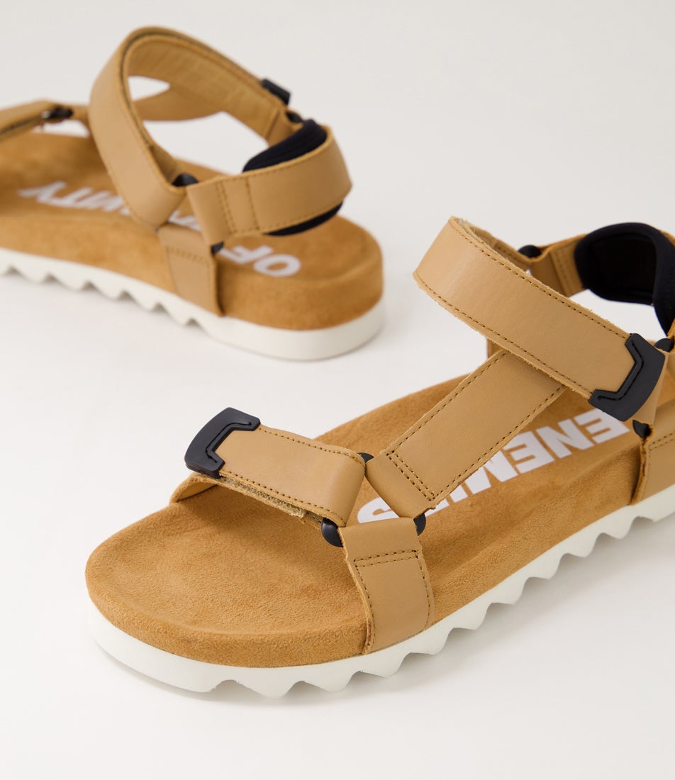 Sandal Tooth Wedge Soft Tan Leather Sandals