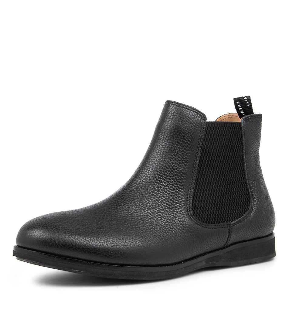 Chelsea Boot Black Tumble Leather Ankle Boots