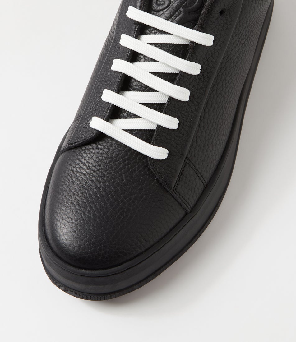 Court Club All Black Leather Sneakers