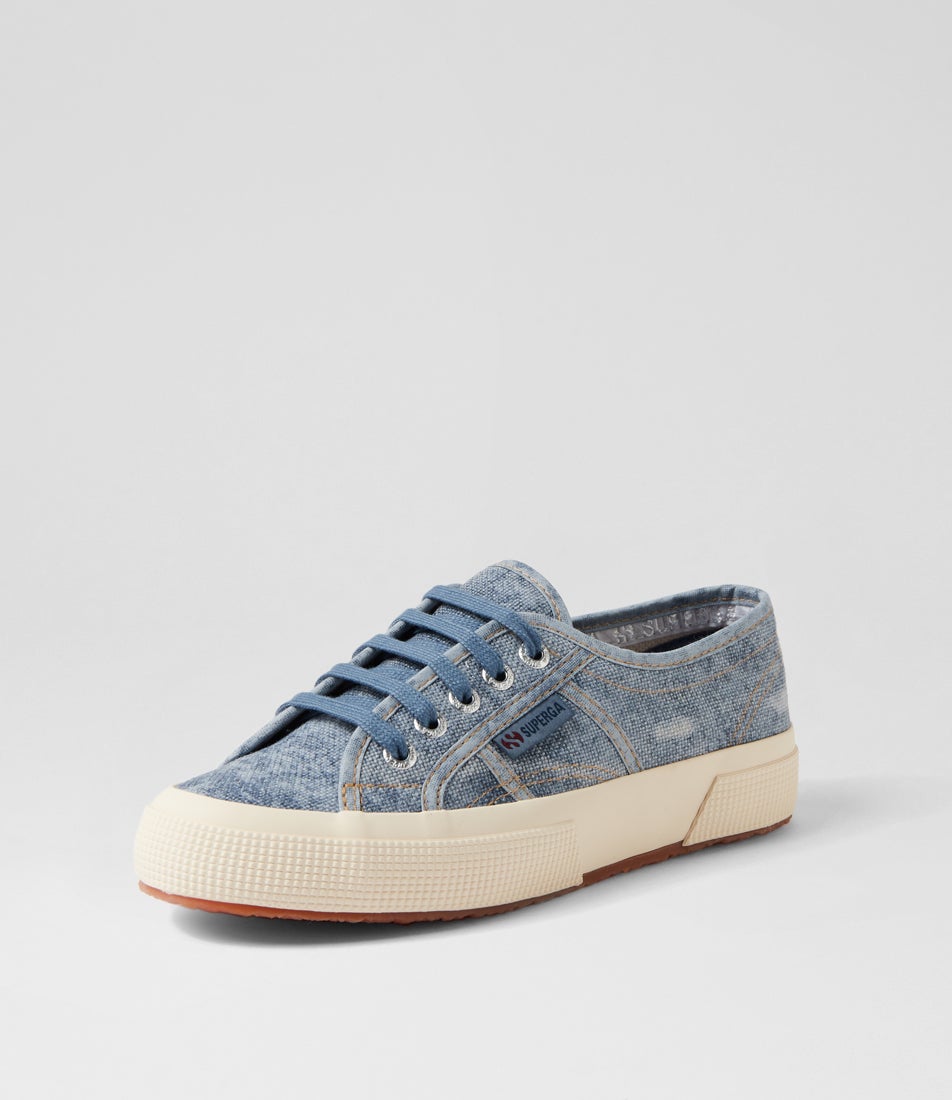 2750 Cotton Denim Detroyed Blue Dust Beige Canvas Sneakers 2750 Cotton Denim Detroyed Blue Dust Beige Canvas Sneakers