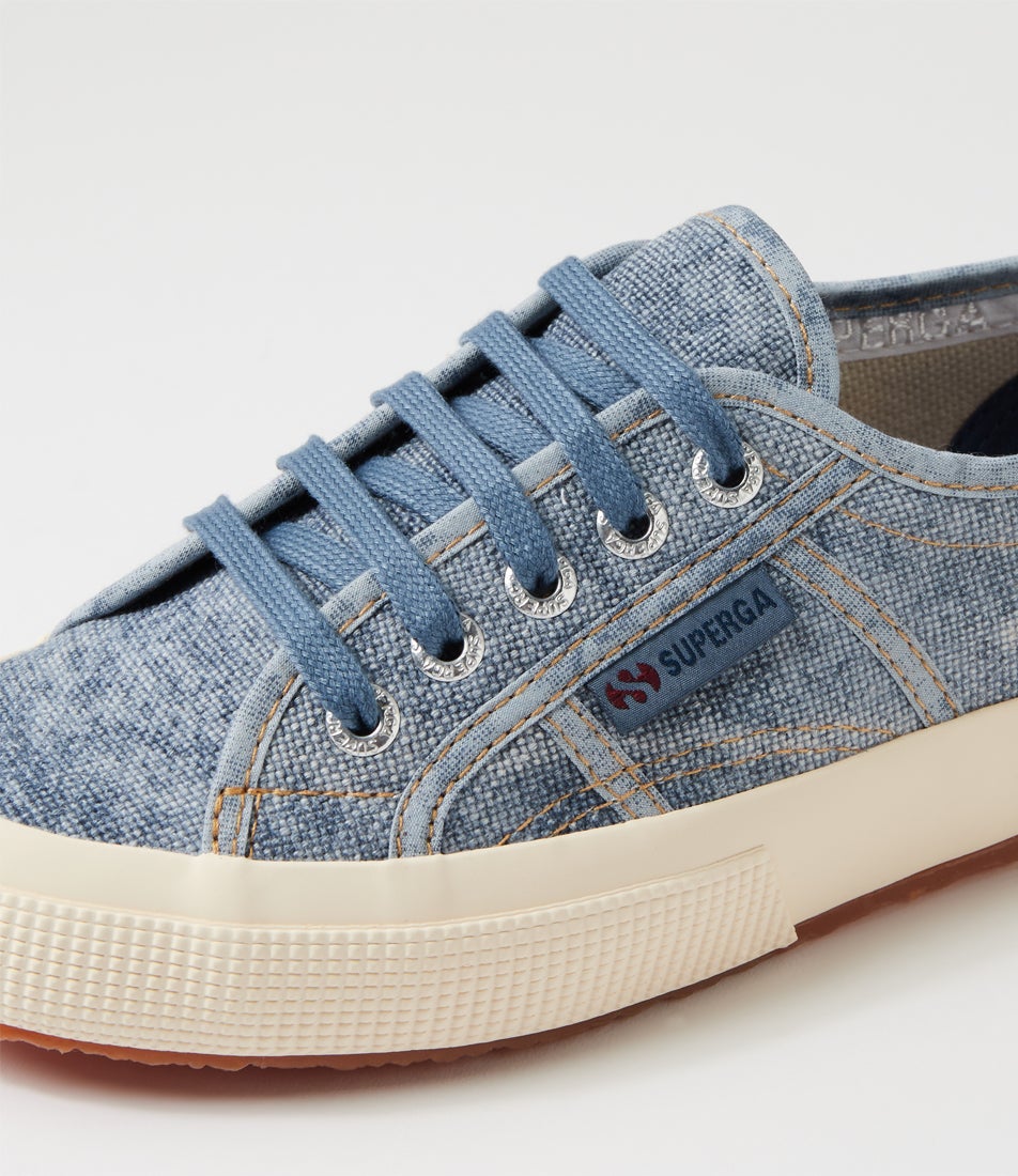 2750 Cotton Denim Detroyed Blue Dust Beige Canvas Sneakers 2750 Cotton Denim Detroyed Blue Dust Beige Canvas Sneakers