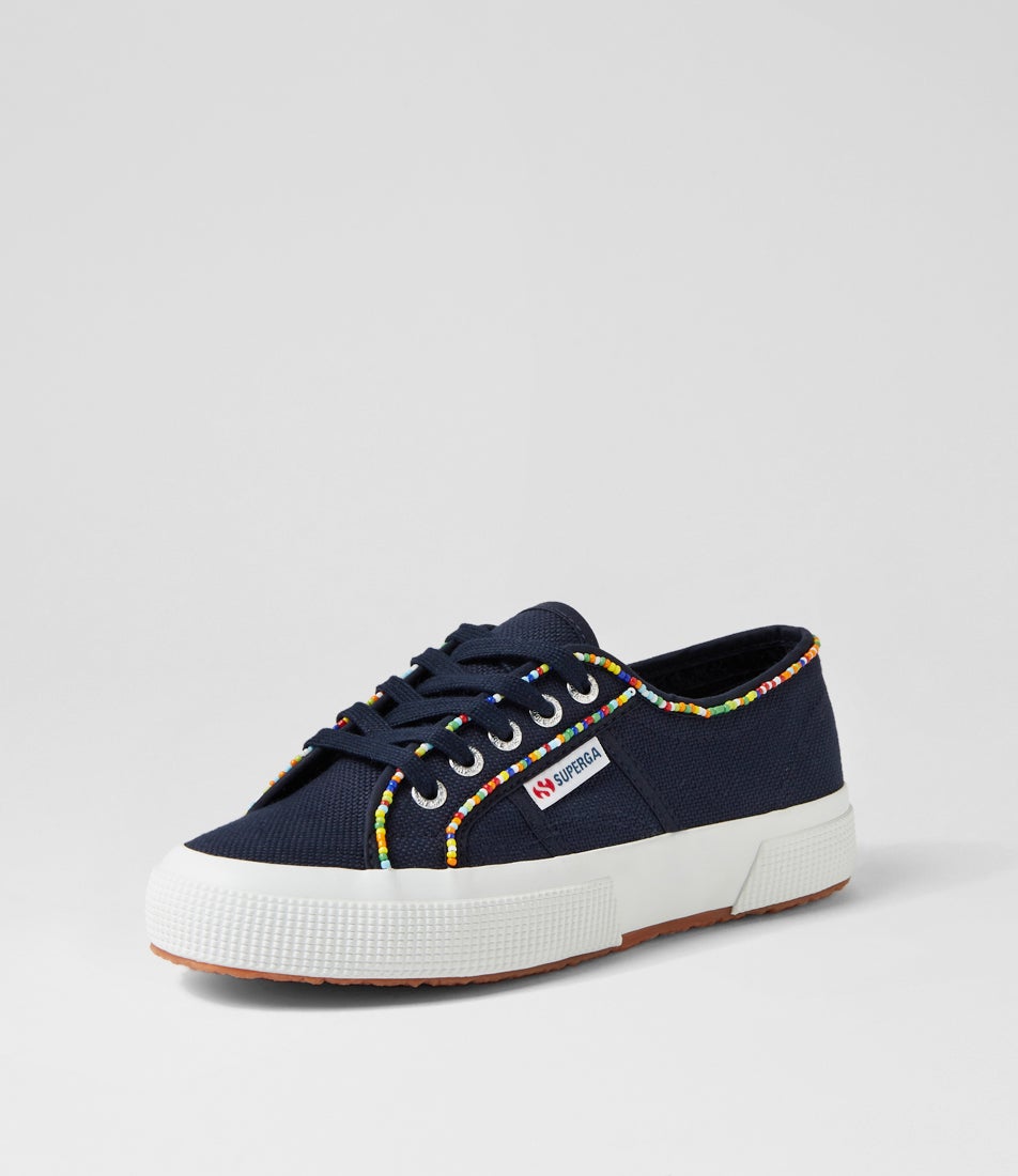 2750 Multicolor Beads Navy Multi Canvas Sneakers 2750 Multicolor Beads Navy Multi Canvas Sneakers