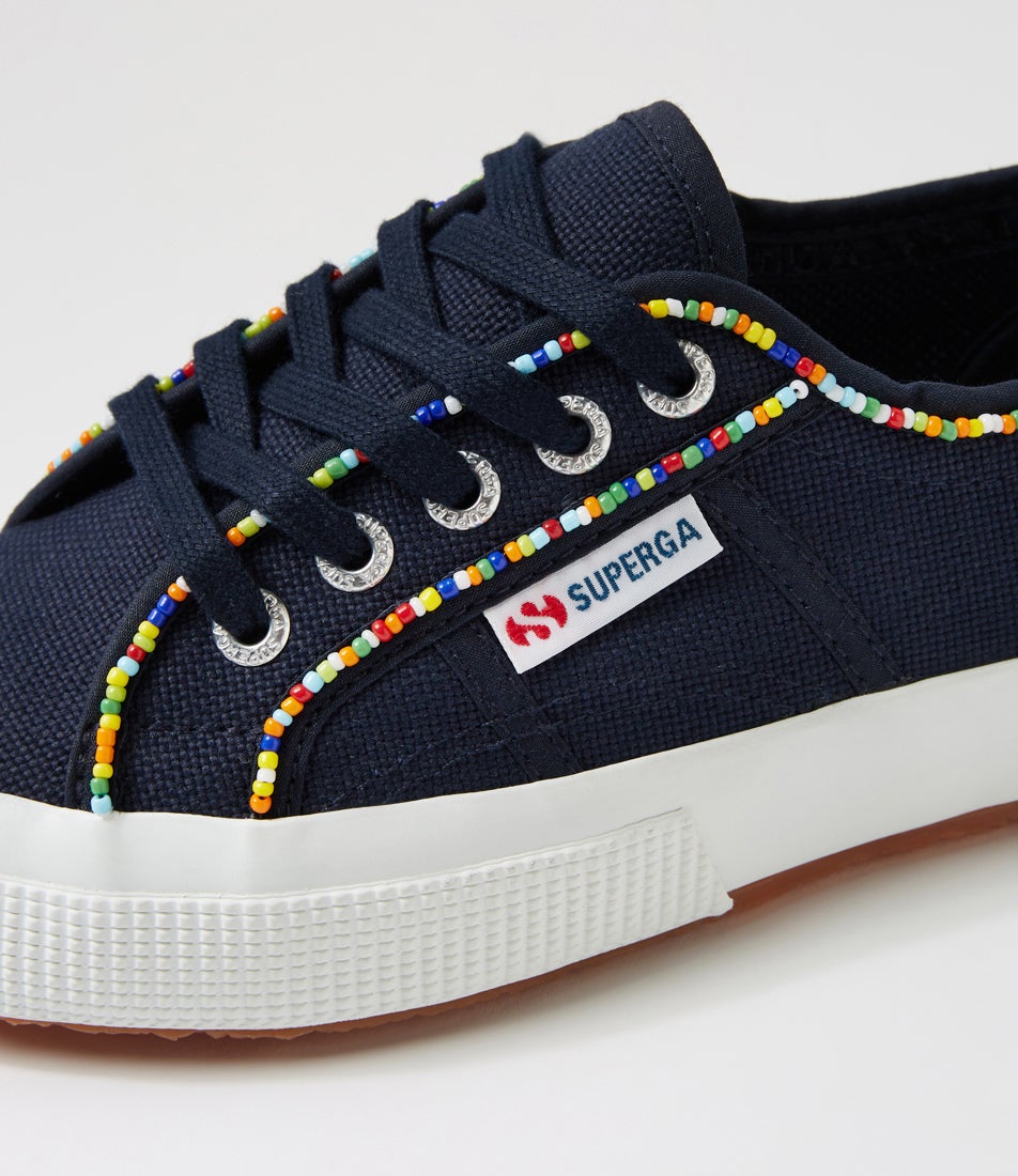 2750 Multicolor Beads Navy Multi Canvas Sneakers 2750 Multicolor Beads Navy Multi Canvas Sneakers