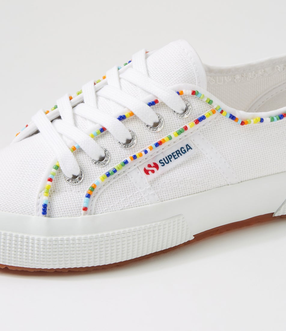 2750 Multicolor Beads White Multi Canvas Sneakers 2750 Multicolor Beads White Multi Canvas Sneakers