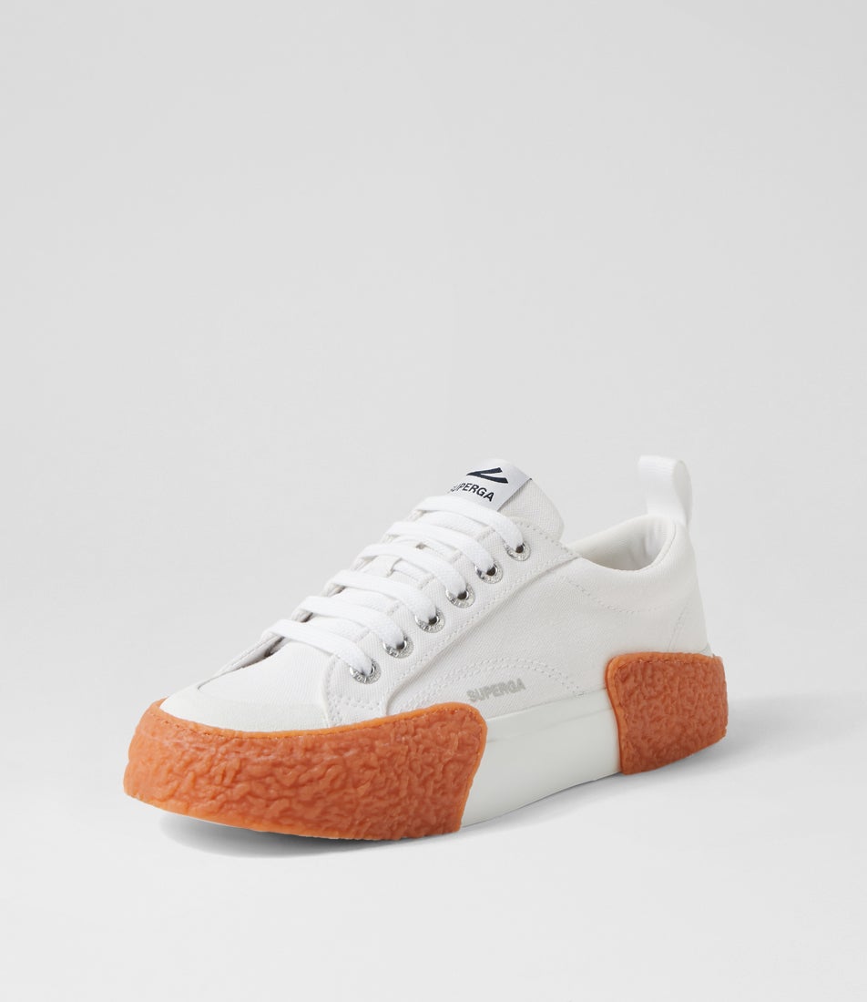 2660 Stripe Big Bumpers White Gum Canvas Sneakers