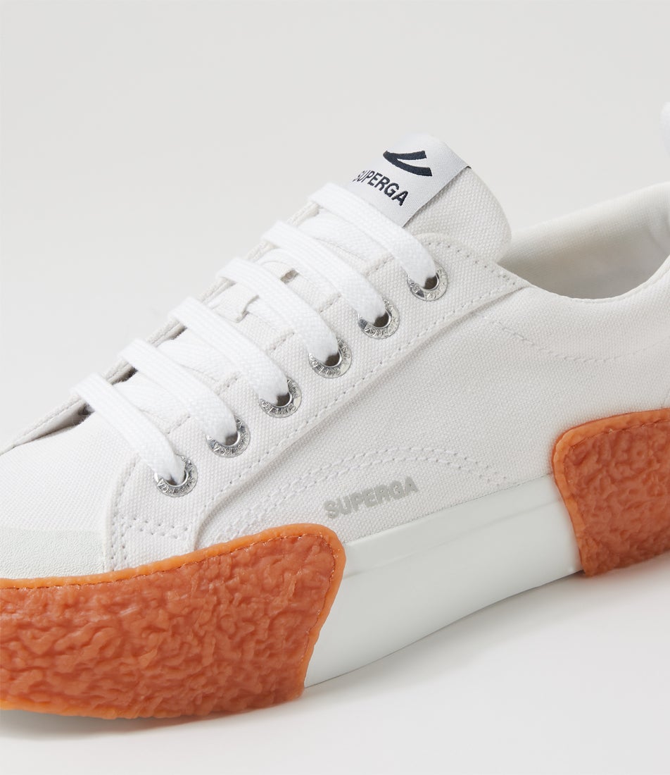 2660 Stripe Big Bumpers White Gum Canvas Sneakers
