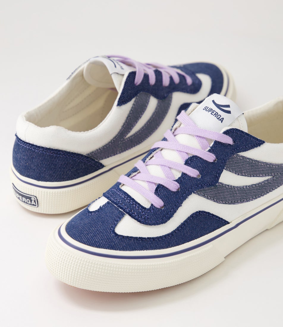 2941 Revolley Reverse Denim Blue Violet Canvas Sneakers 2941 Revolley Reverse Denim Blue Violet Canvas Sneakers