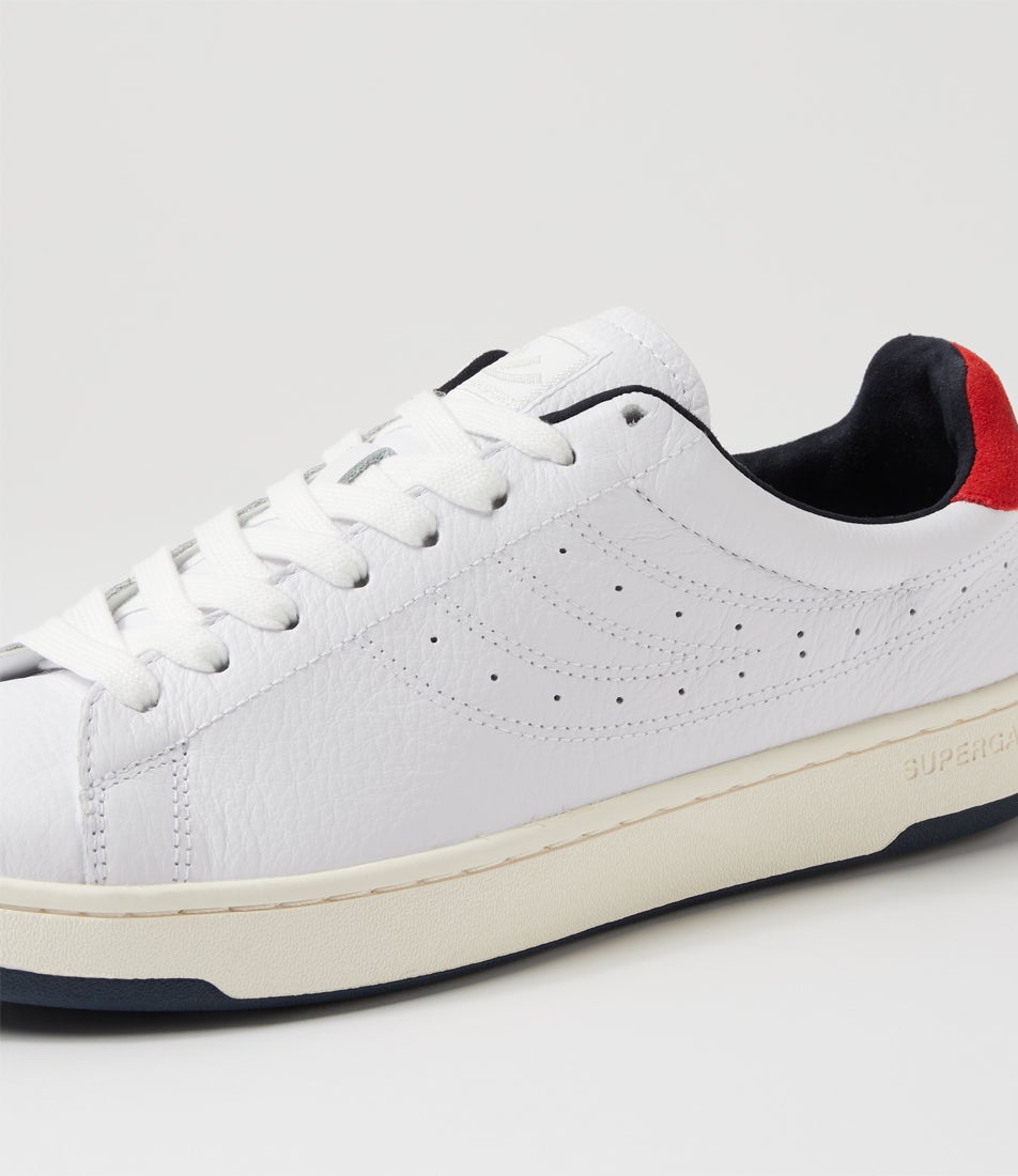 4833 Lendl Match Leather White Navy Red Leather Sneakers
