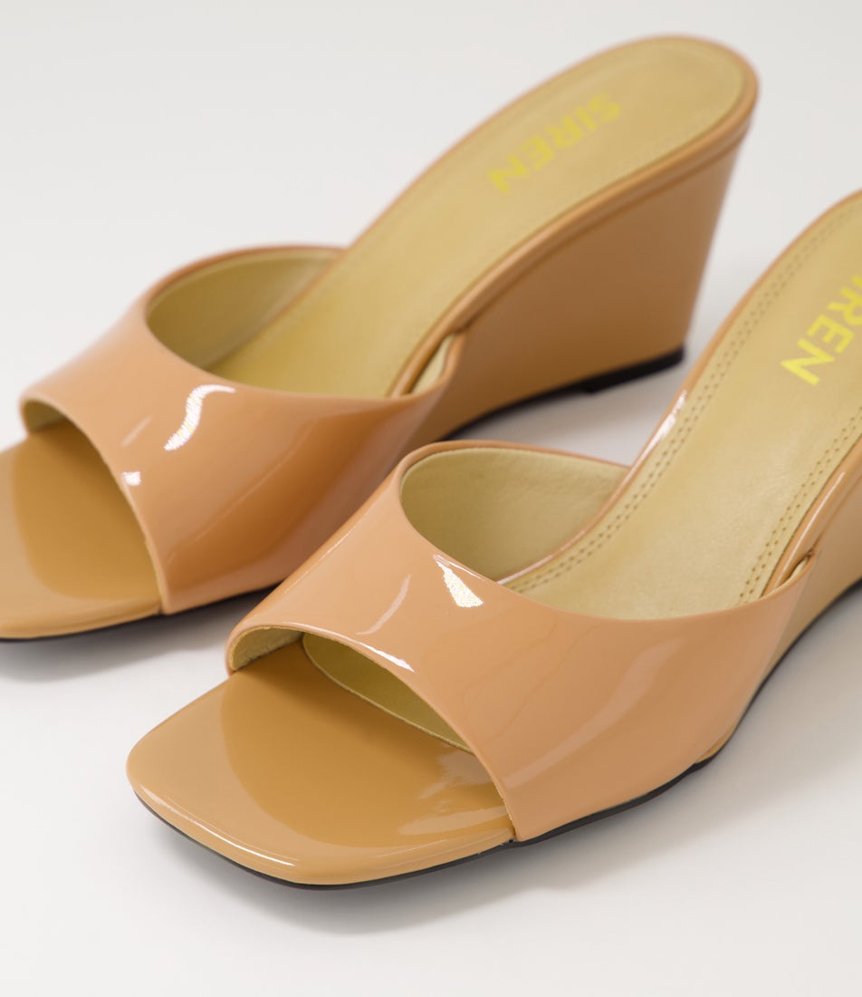 Darcy Tan Patent Leather Sandals
