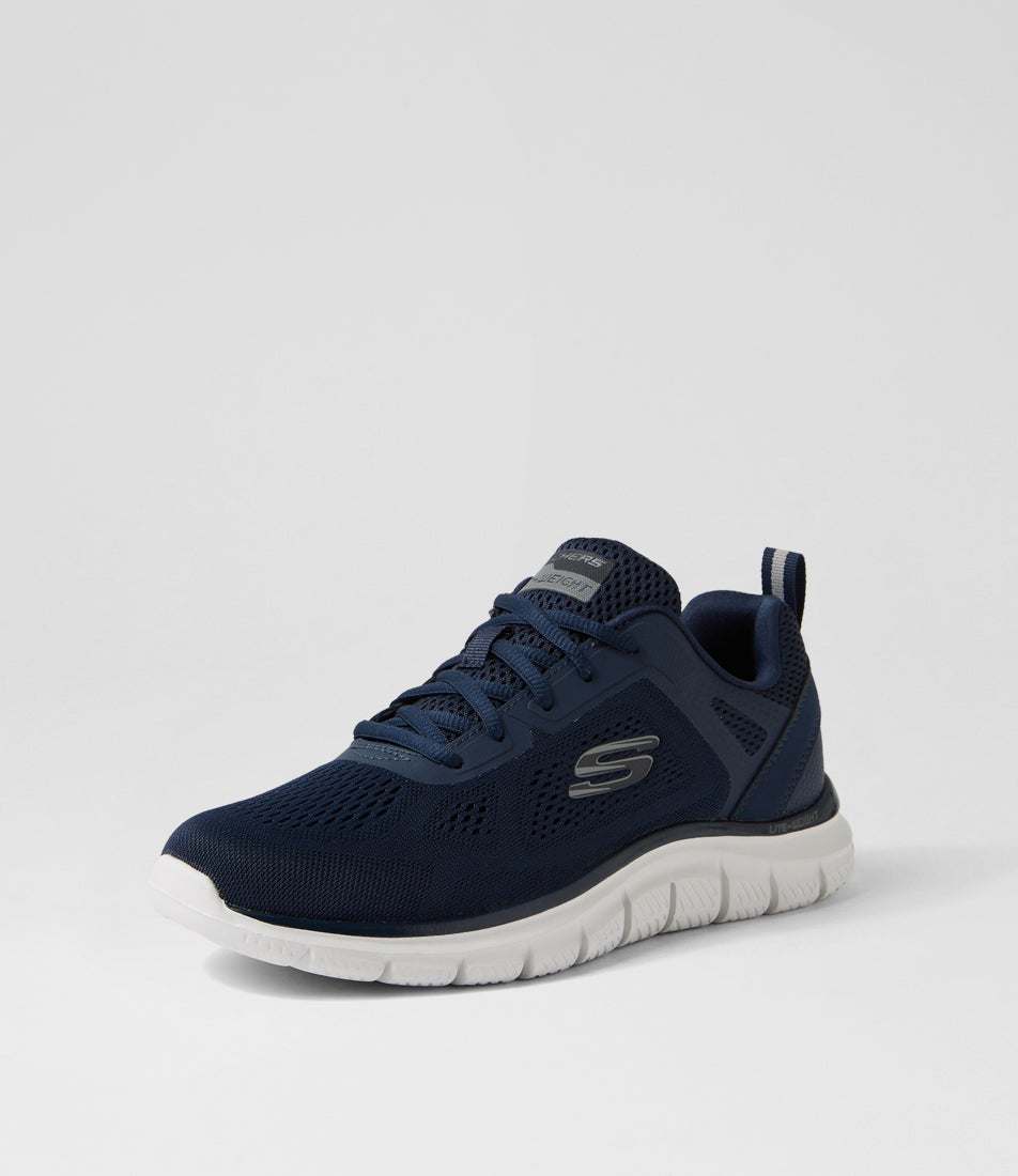 Track Broader Navy Mesh Sneakers