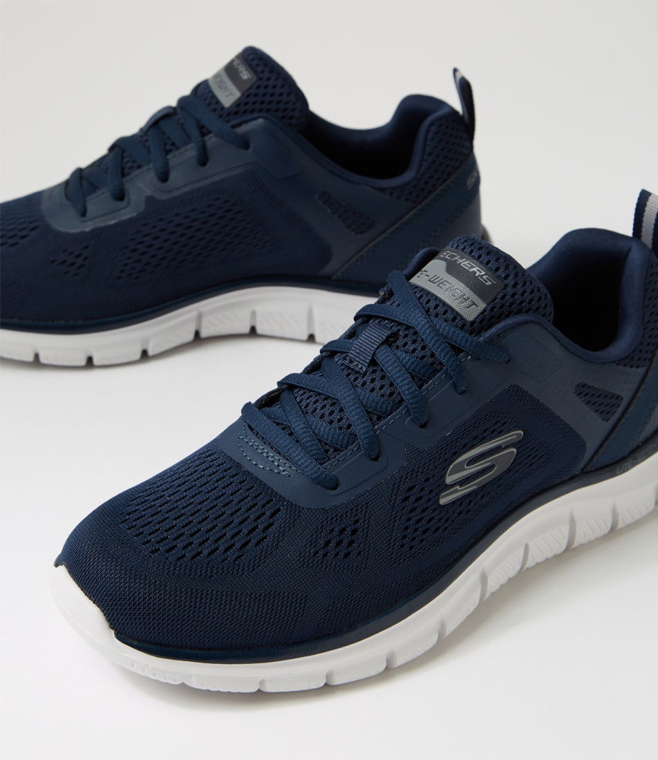Track Broader Navy Mesh Sneakers