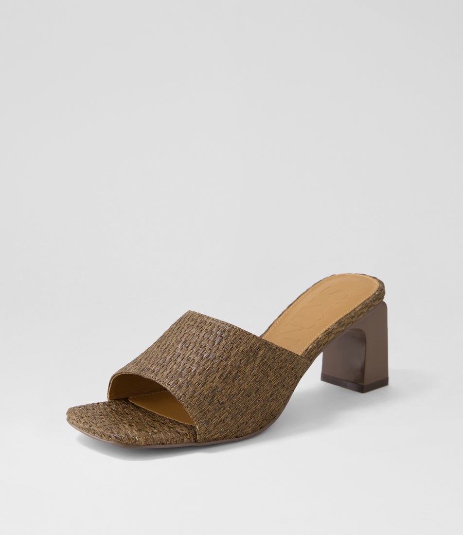 Crete Chocolate Weave Mules