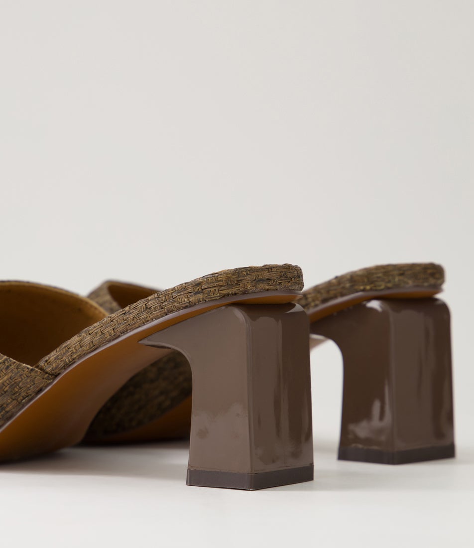Crete Chocolate Weave Mules