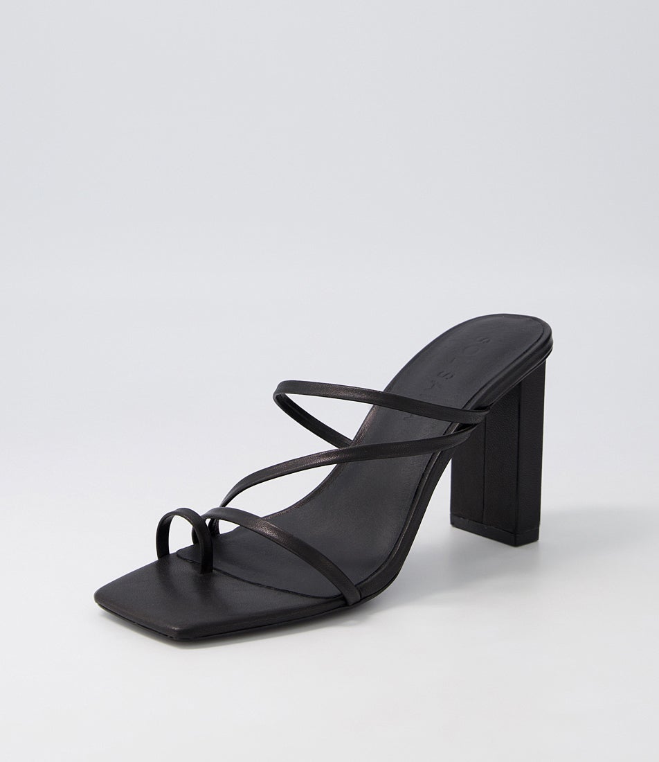 Theo Black Leather Sandals
