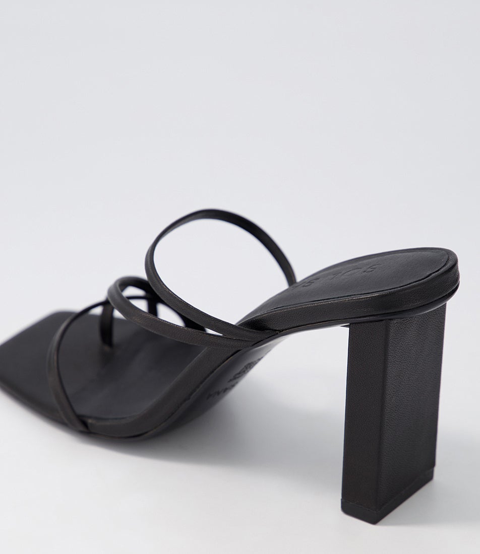 Theo Black Leather Sandals