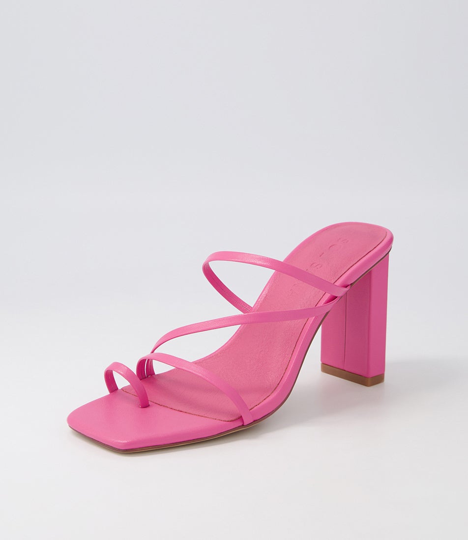 Theo Pink Guava Leather Sandals