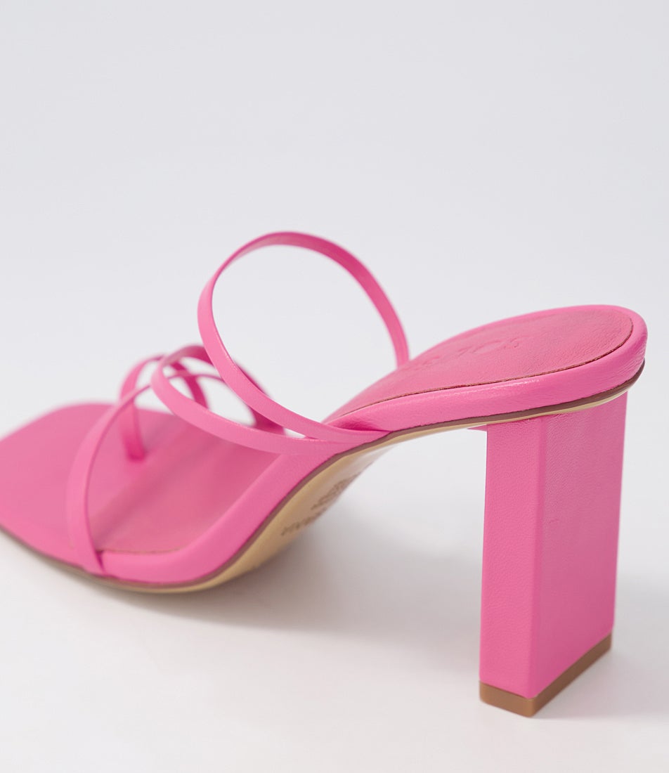 Theo Pink Guava Leather Sandals