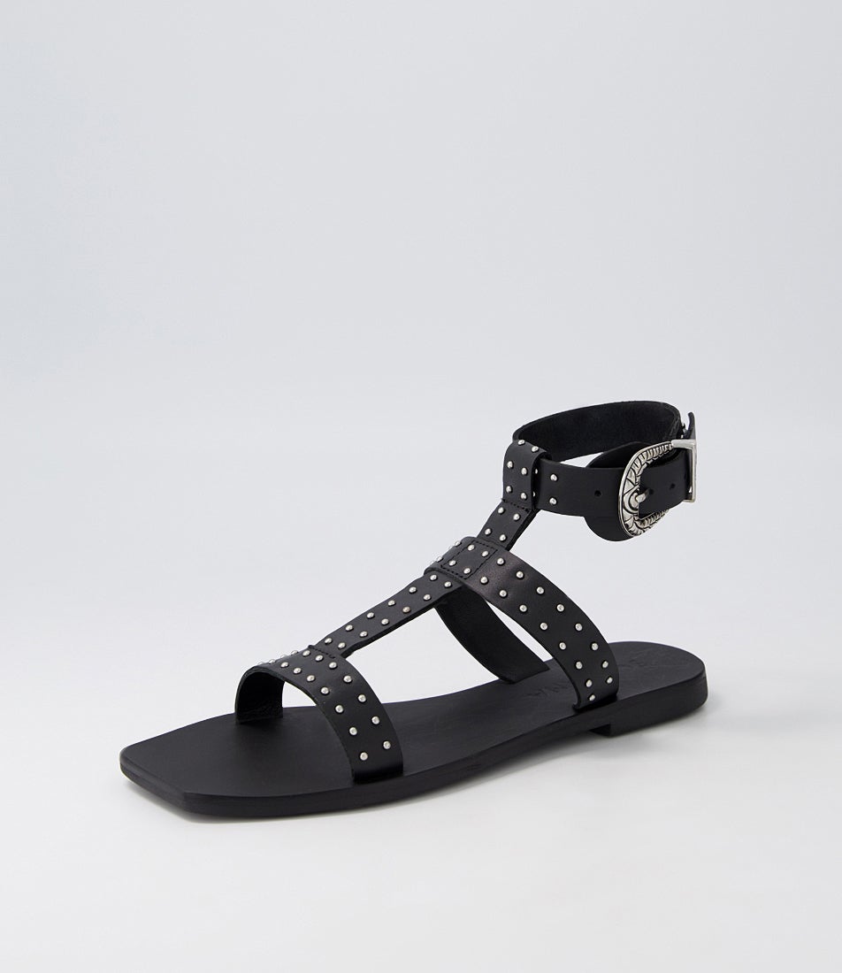 Roma Sandal Black Leather Sandals