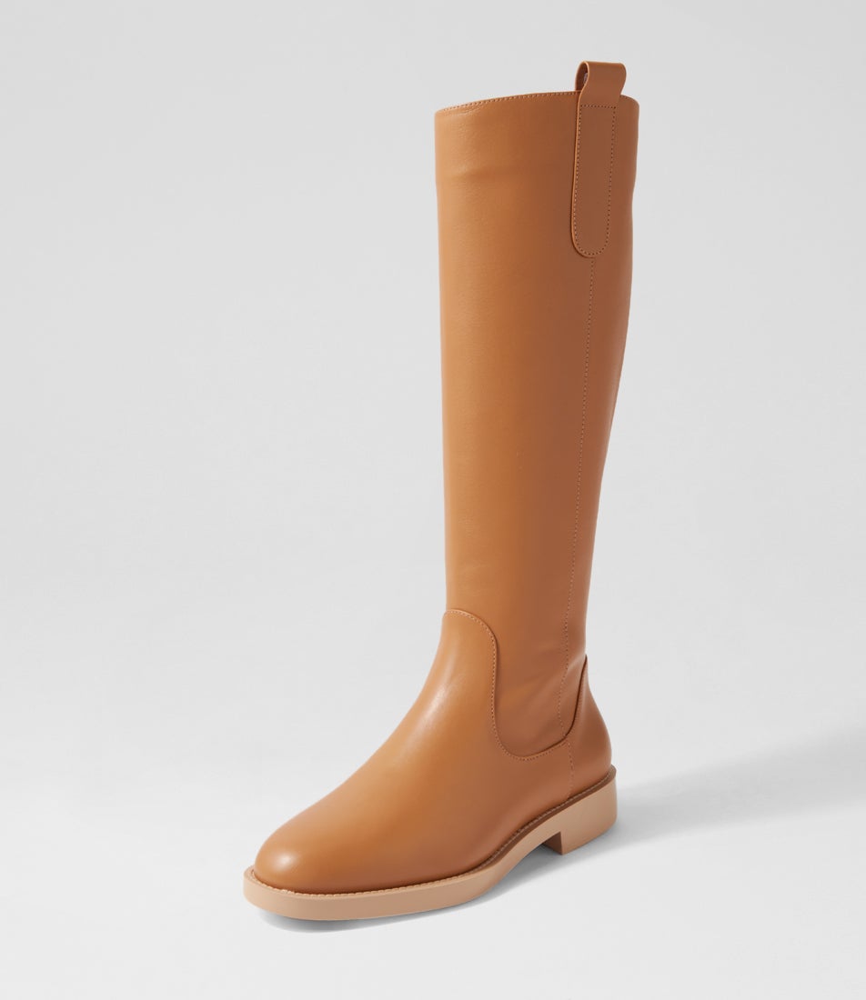 Huntley Tall Tan Leather Knee High Boots