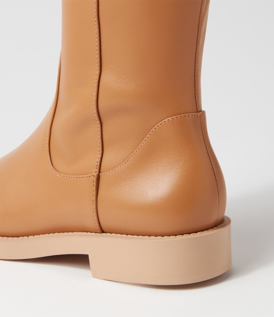 Huntley Tall Tan Leather Knee High Boots