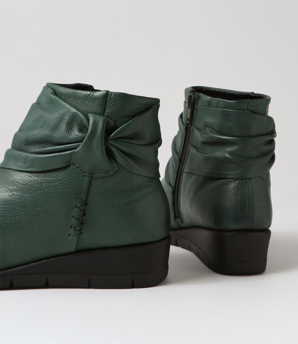 Monet Forest Leather Ankle Boots
