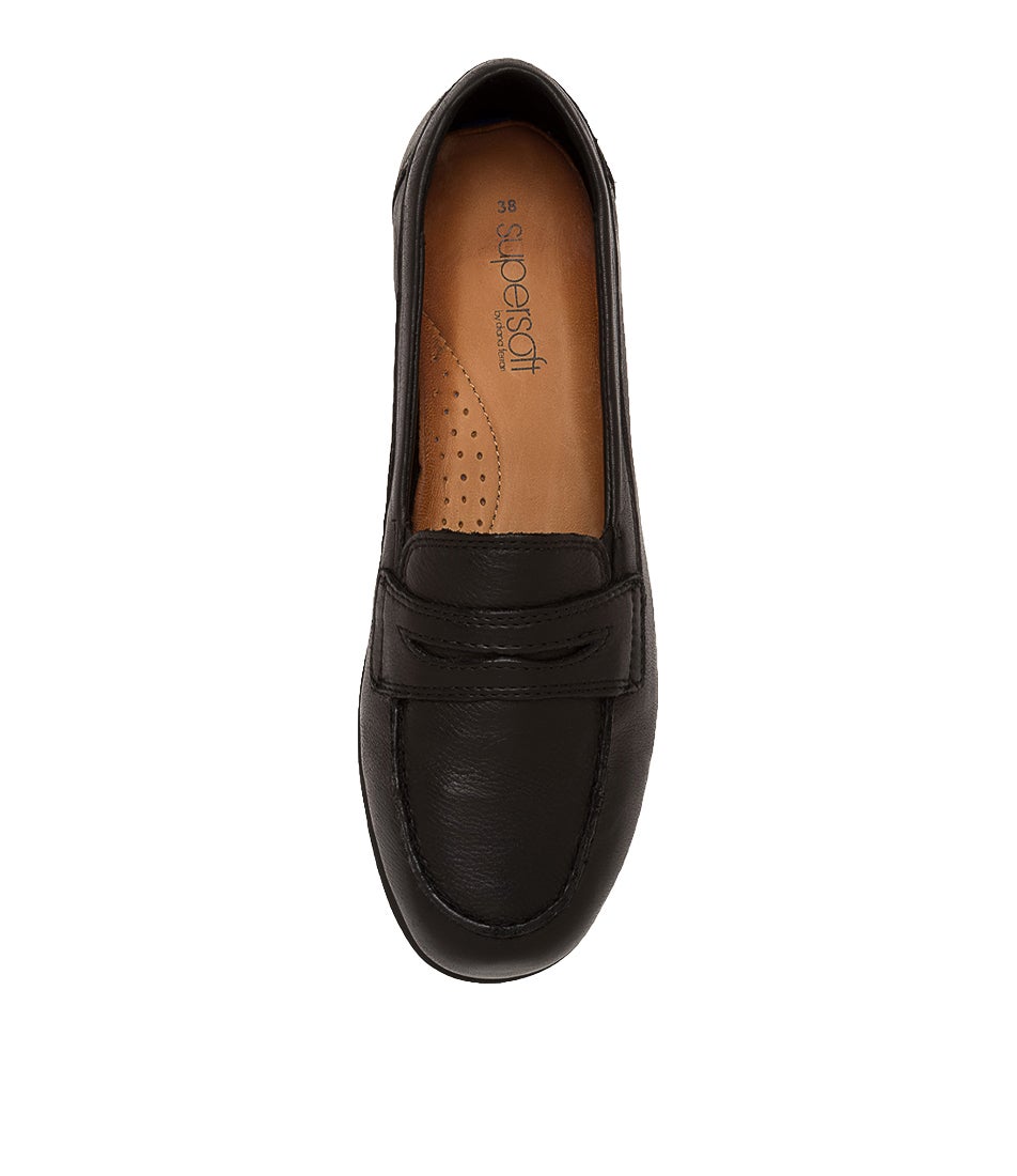 Punis Black Leather Loafers