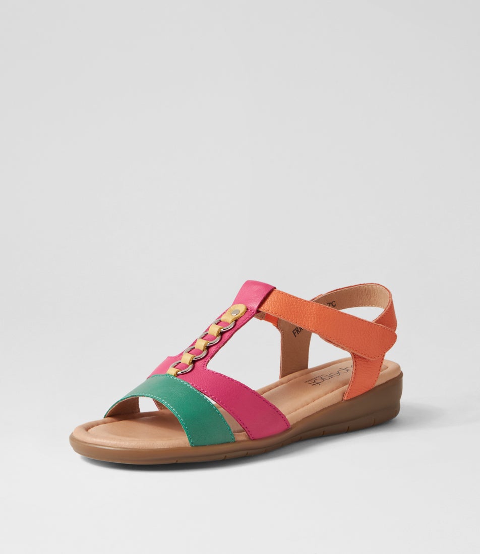 Frankie2 Bright Multi Leather Sandals