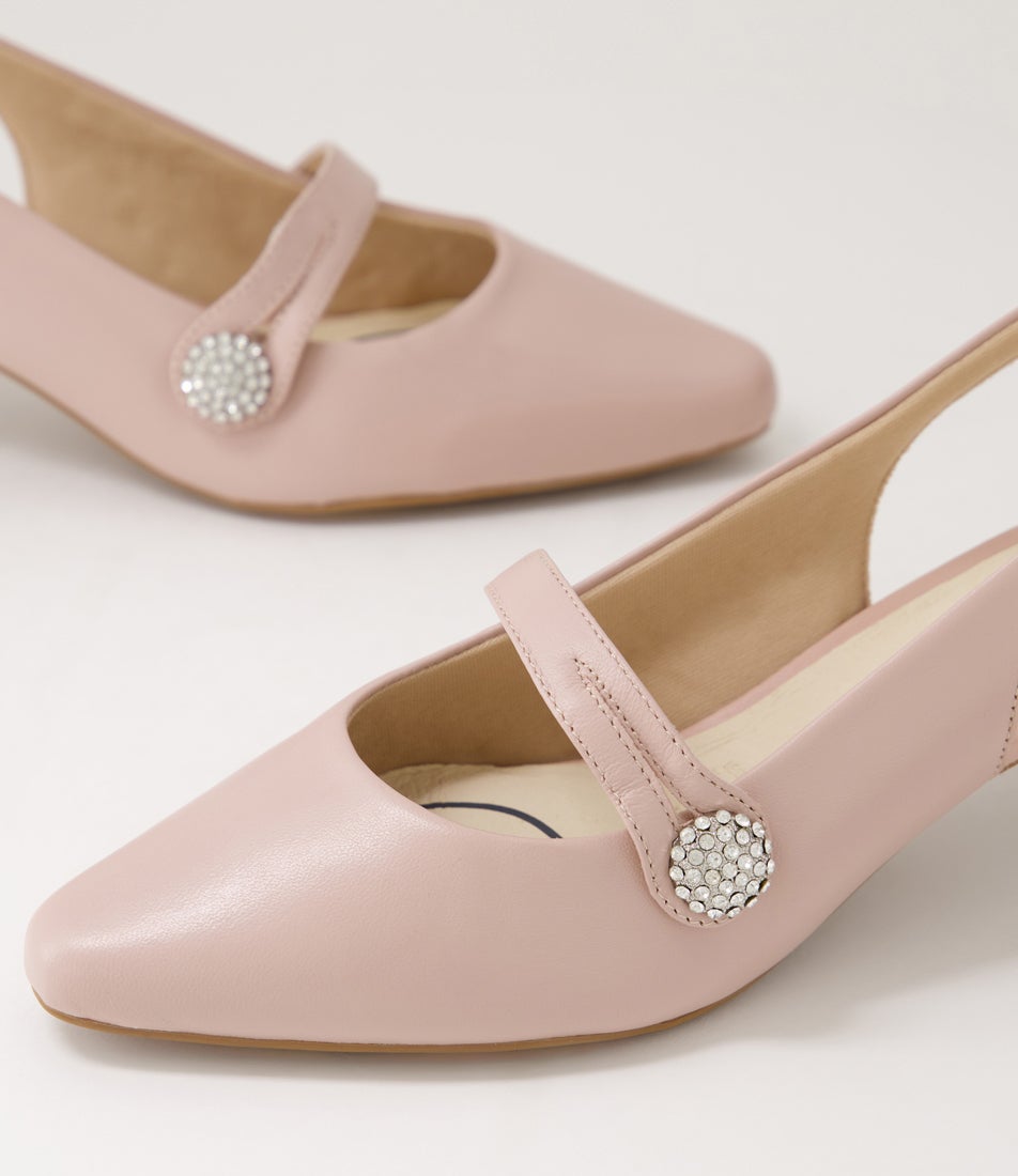 Lisshle2 Blush Leather Heels