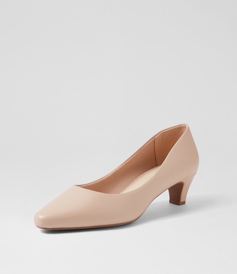 Lateley Nude Leather Heels