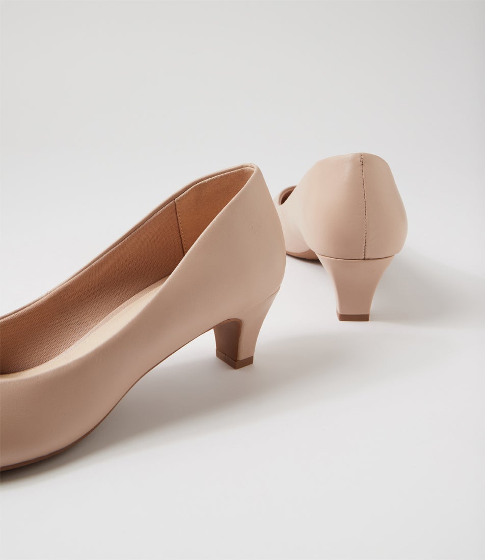 Lateley Nude Leather Heels