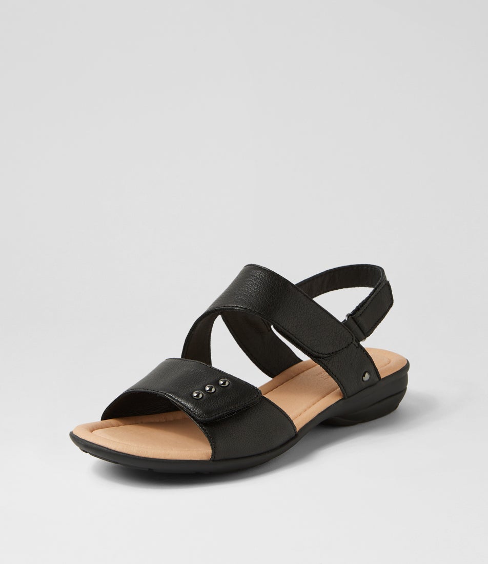 Bills Black Leather Sandals