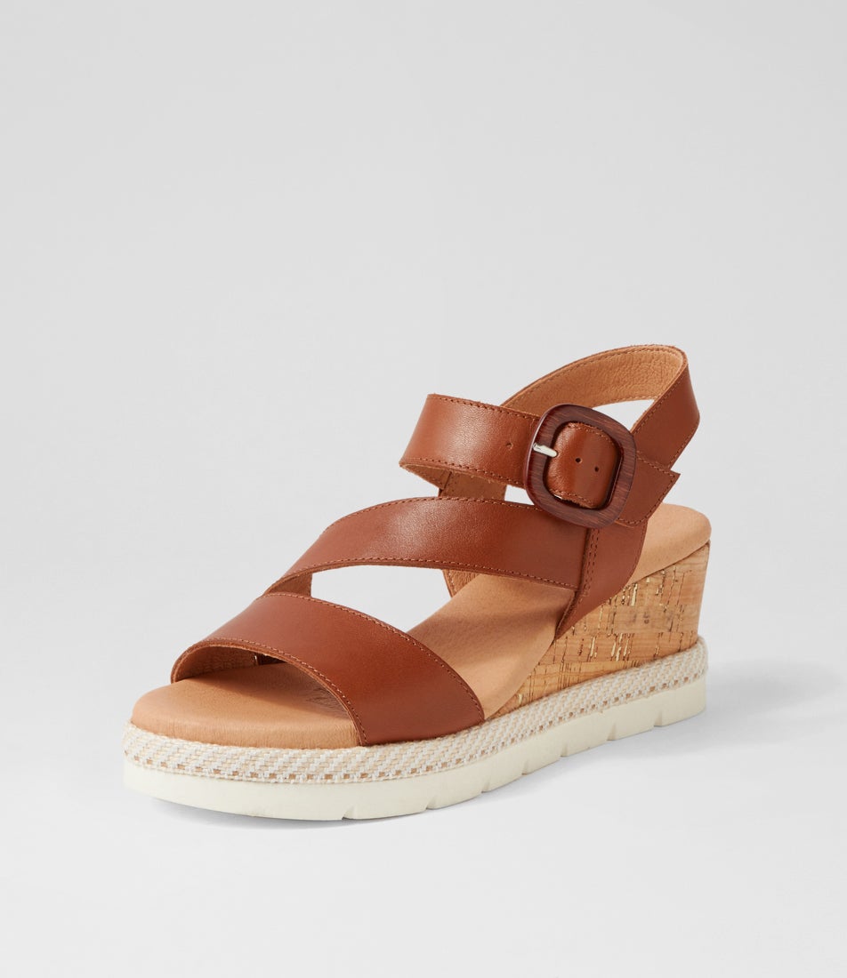 Jennis Cognac Leather Sandals