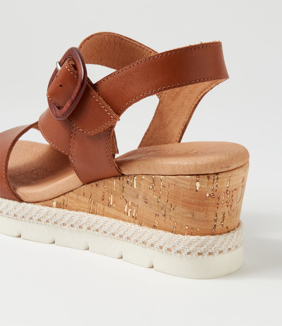 Jennis Cognac Leather Sandals