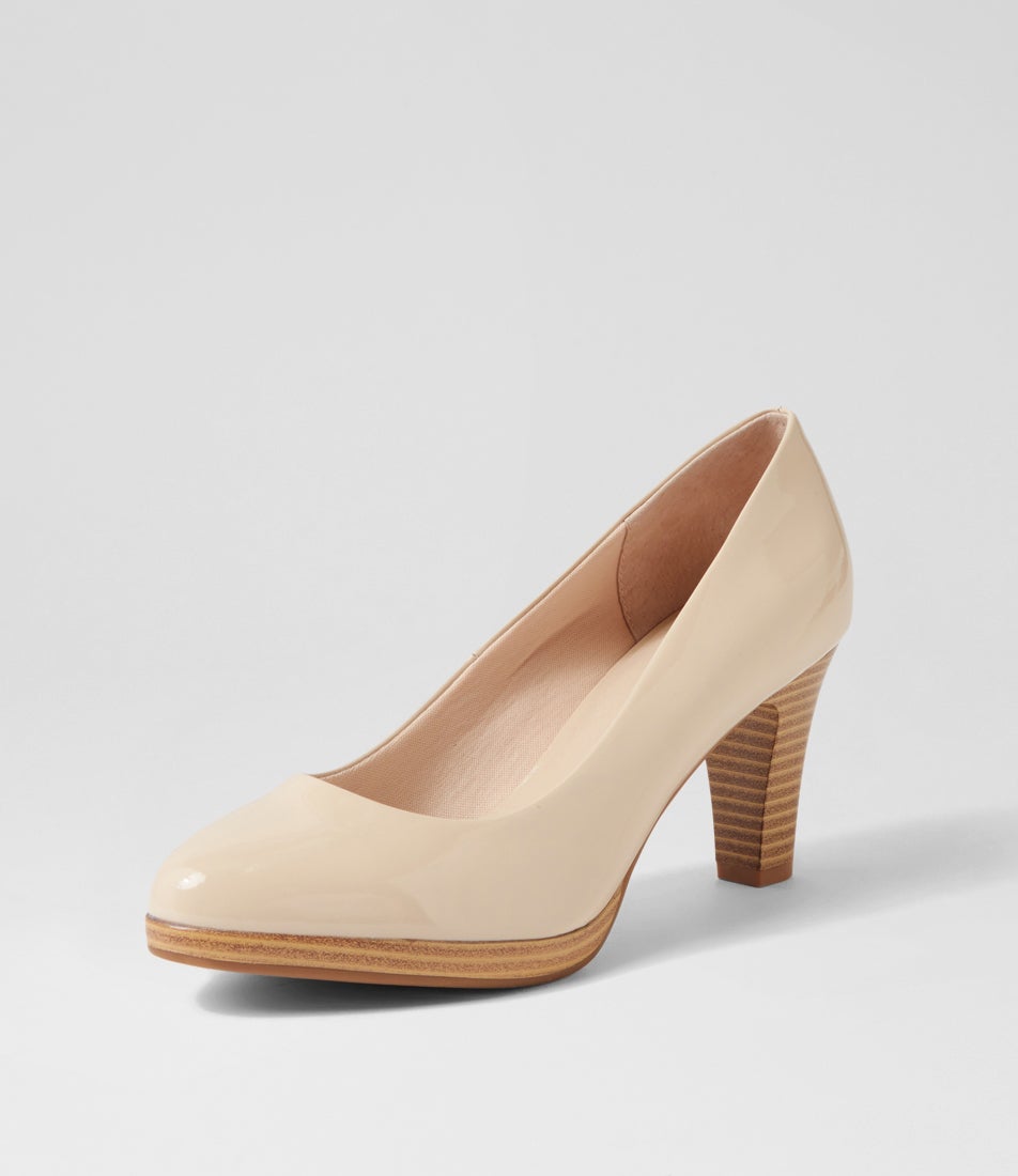 Serina2 Almond Natural Patent Leather Heels Serina2 Almond Natural Patent Leather Heels