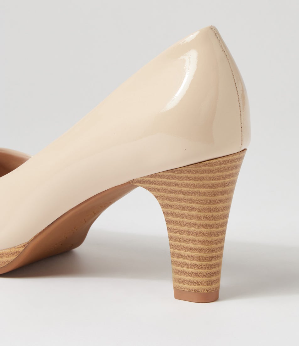 Serina2 Almond Natural Patent Leather Heels Serina2 Almond Natural Patent Leather Heels