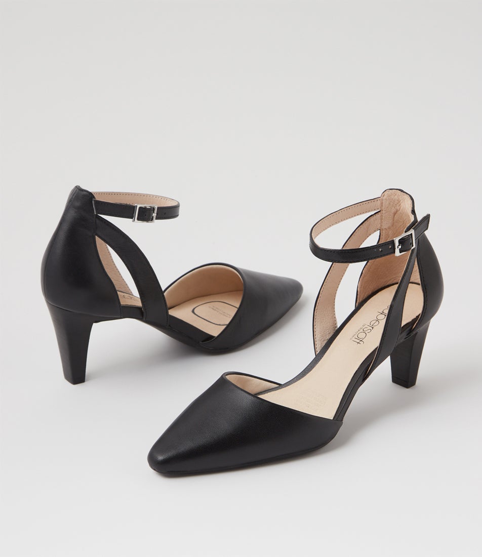 Miriams Black Leather Heels