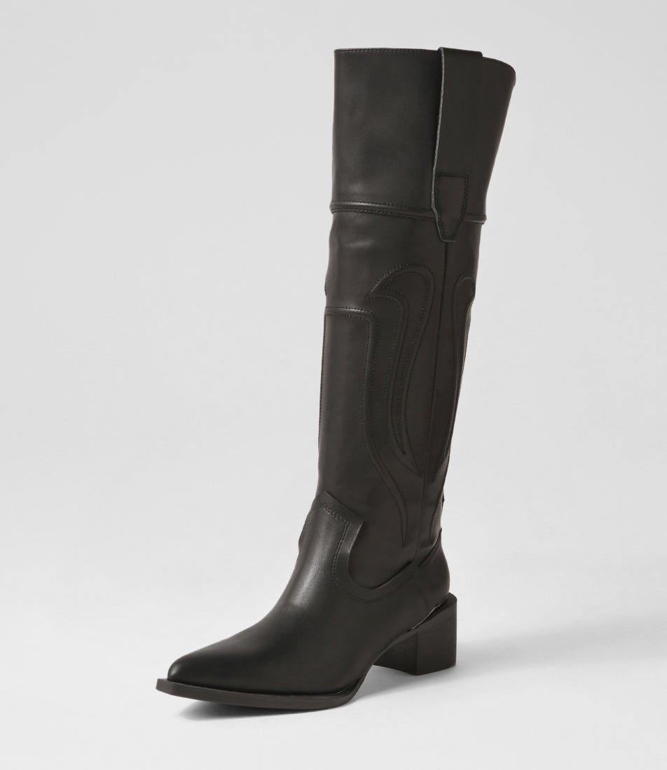 Dynasty Black Knee High Boots