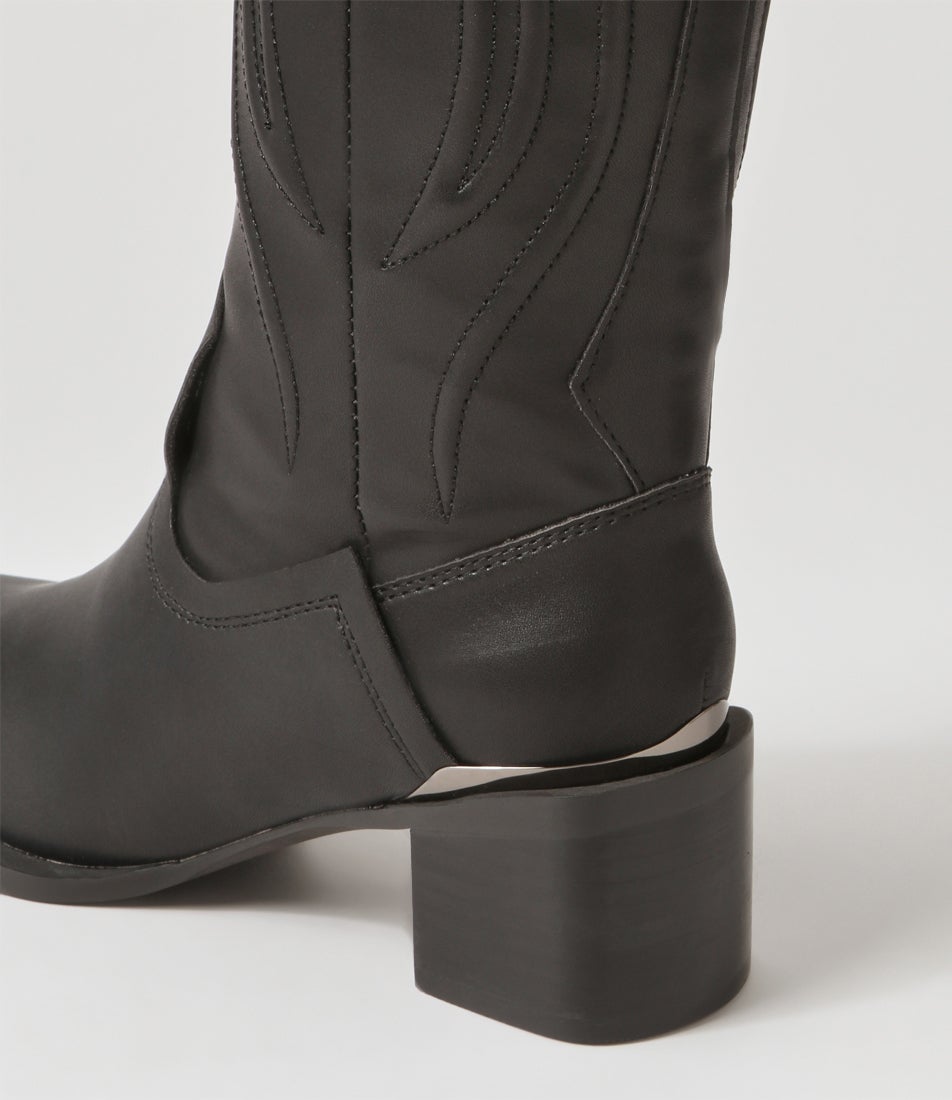Dynasty Black Knee High Boots