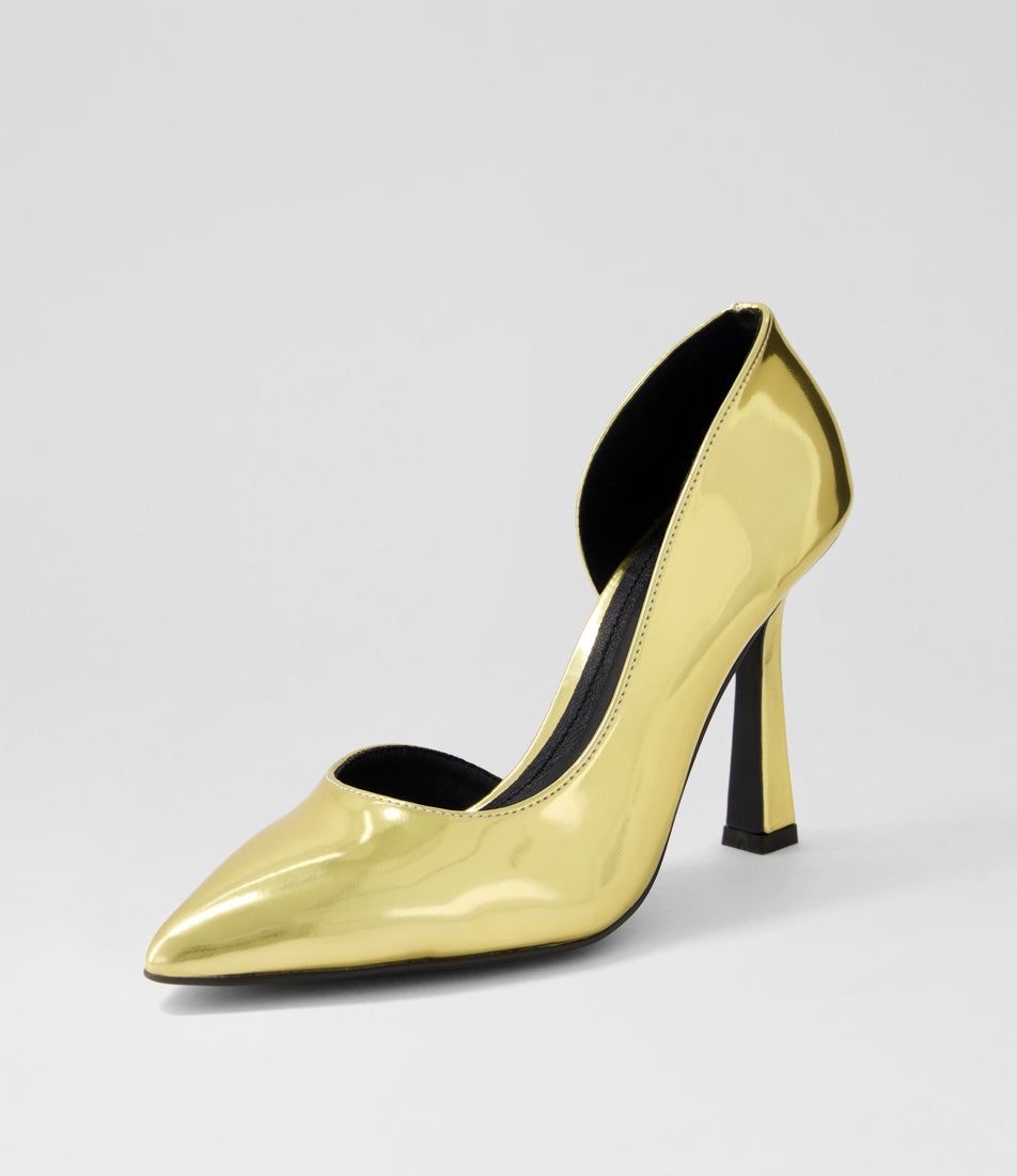 Temptress Gold Metallic Heels