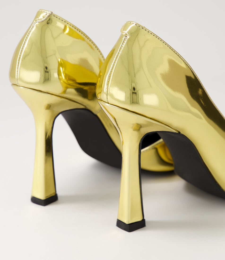 Temptress Gold Metallic Heels