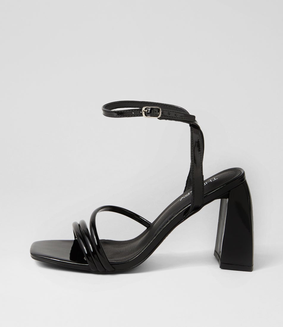 Suri Black Patent Pu Sandals