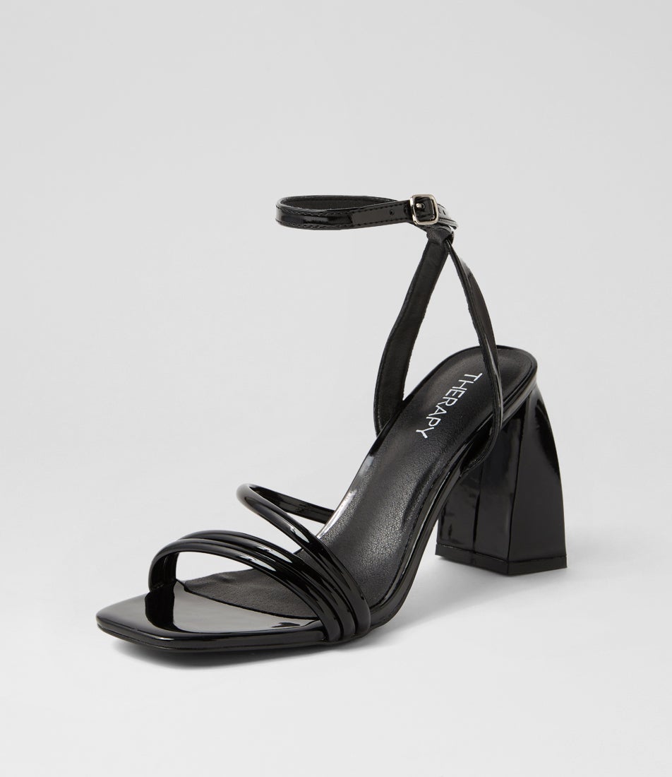Suri Black Patent Pu Sandals