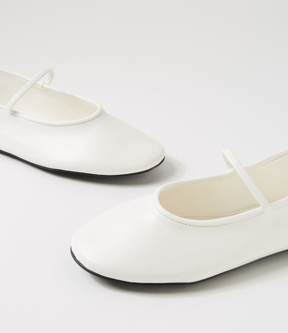 Mon Cherri White Ballet Flats