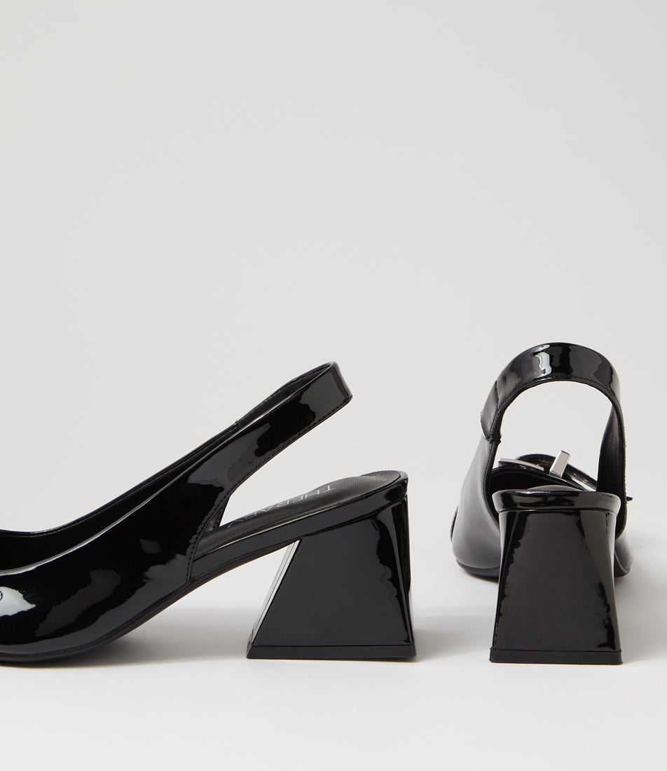 Slay Black Patent Pu Heels