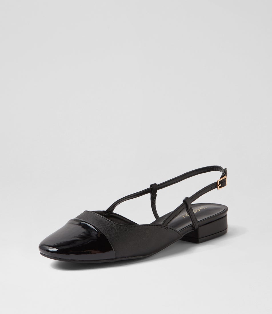 Selene Black Flat Shoes