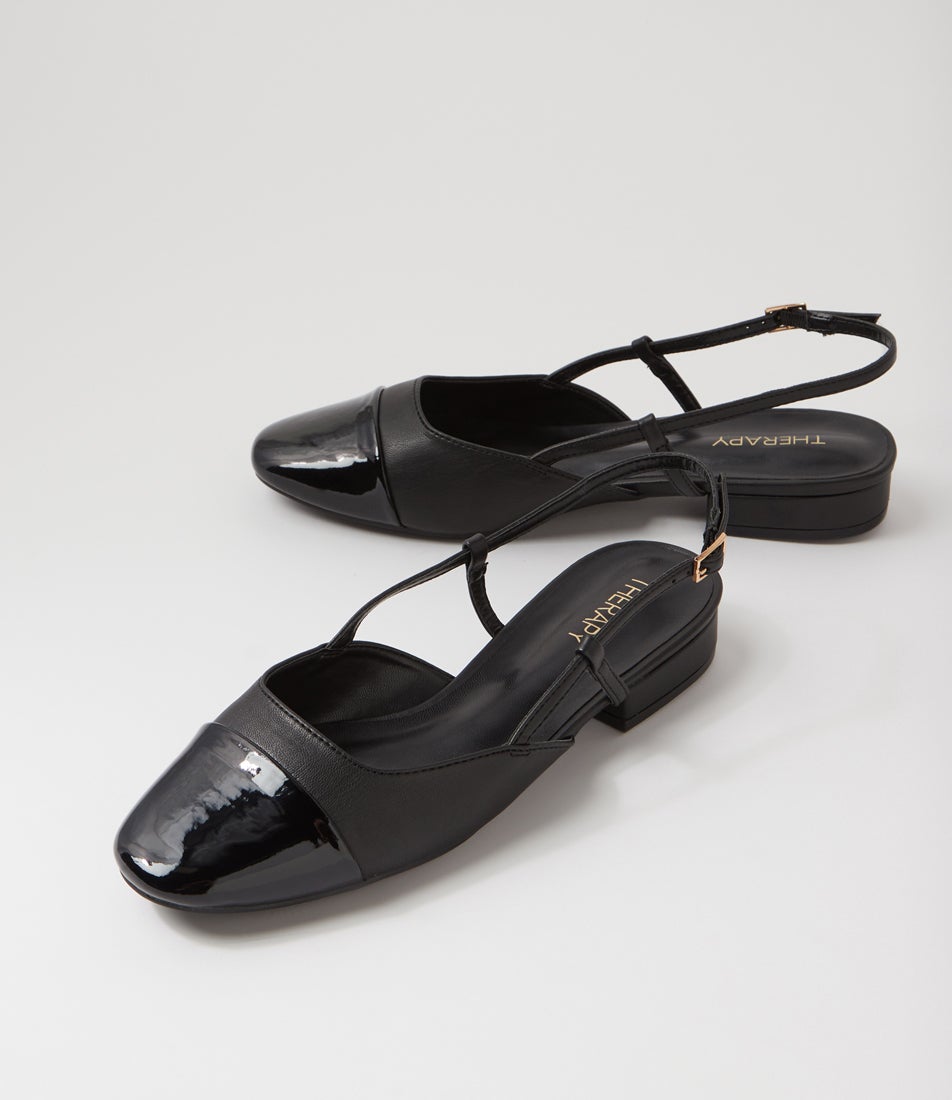 Selene Black Flat Shoes